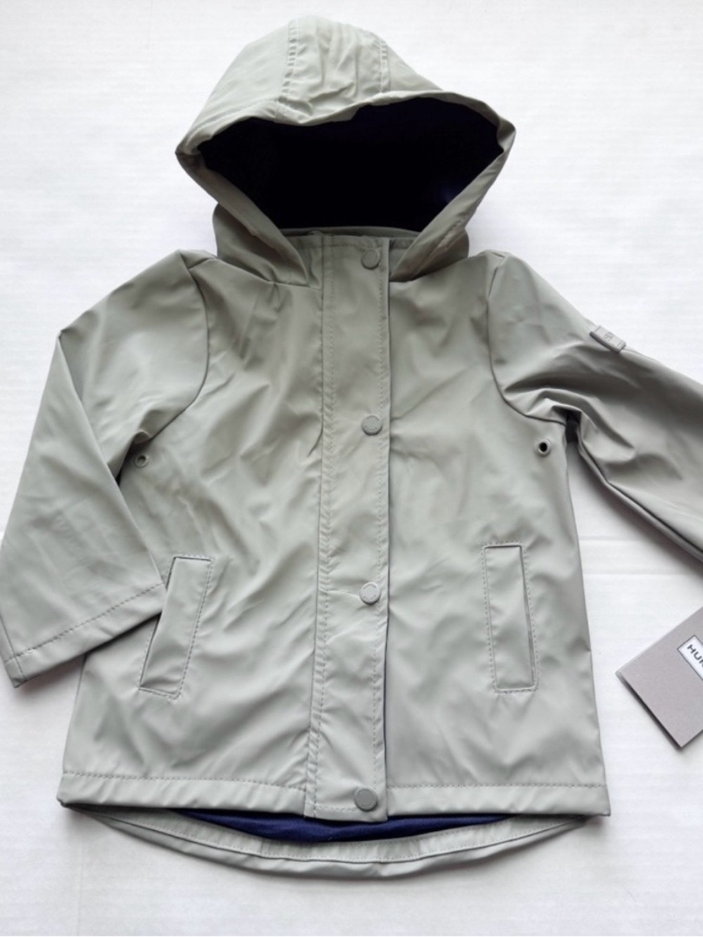 Hunter New Boys Water
Resistant Long
Hooded Rain Jacket in Green size 8Y NWT